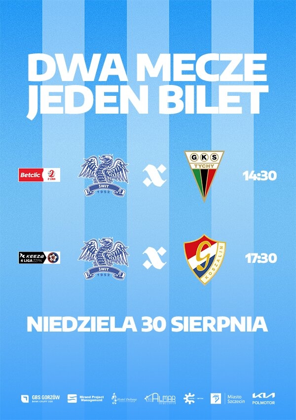Bilety Świt Szczecin vs GKS Tychy