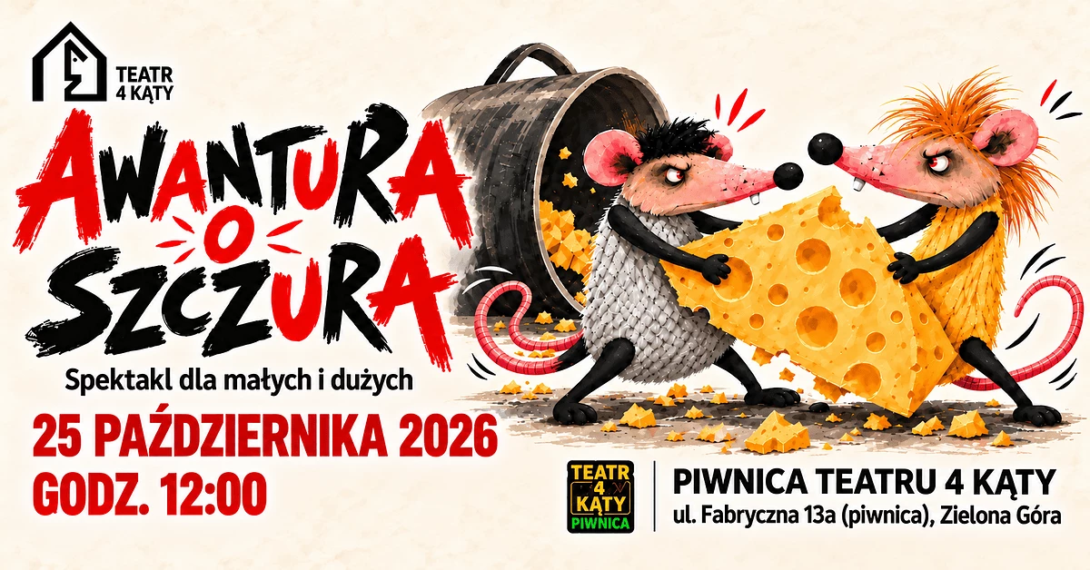 Awantura o szczura I Familijny spektakl Teatru 4 Kąty