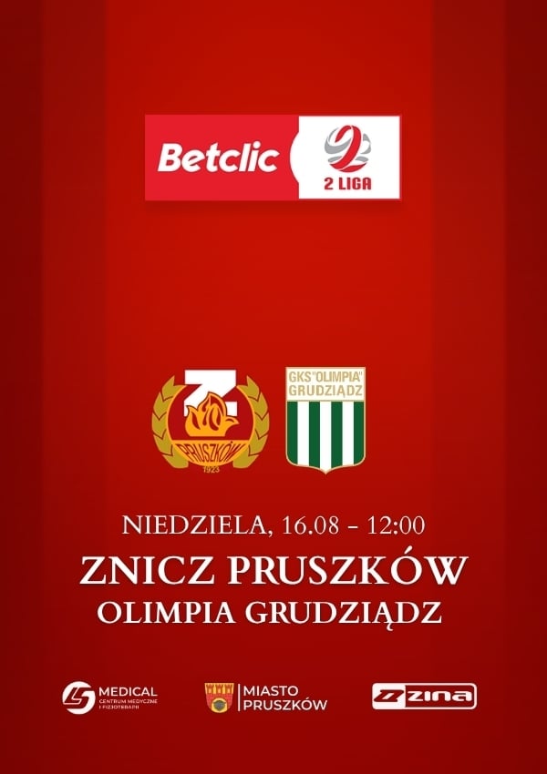 Bilety MKS Znicz Pruszków vs Olimpia Grudziądz