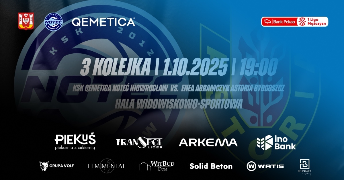 KSK Qemetica Noteć Inowrocław vs Enea Abramczyk Astoria Bydgoszcz
